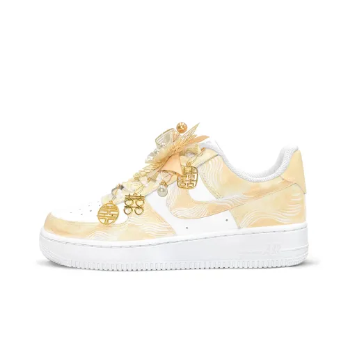 Nike Air Force 1 Gilded Floral First Culture Аbrasion Resistant Slip Resistant Low Top Скейтборд Кроссовки Мужские