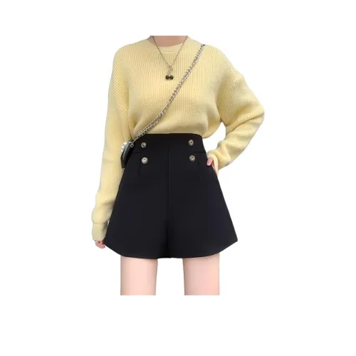 MILING Черные Женские Повседневные Шорты