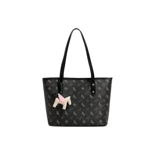 Jade En Plus ПУ (полиуретан) Сумка через плечо Большая Женская Сумеречный Ночной Черный Орех Абрикос