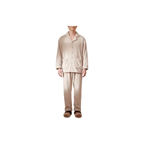 QTUR 72349 Beige Apricot Men's Pajama Sets
