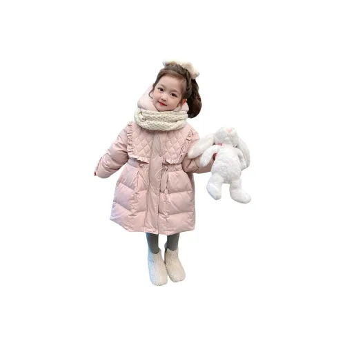 MADALLO Розовый хлопковый пуховик KIDS Утеплённые куртки