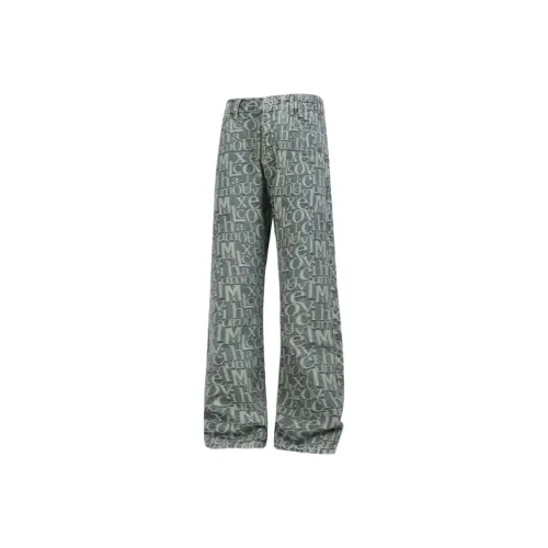 MoYu Винтажные синие унисекс джинсы