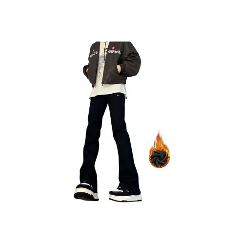 FALIAMS Зимний с флисовой подкладкой и утолщенные джинсы унисекс