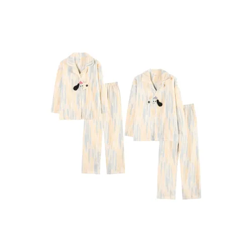 JUNEI Парный Милый Щенок Унисекс Пижамные Комплекты