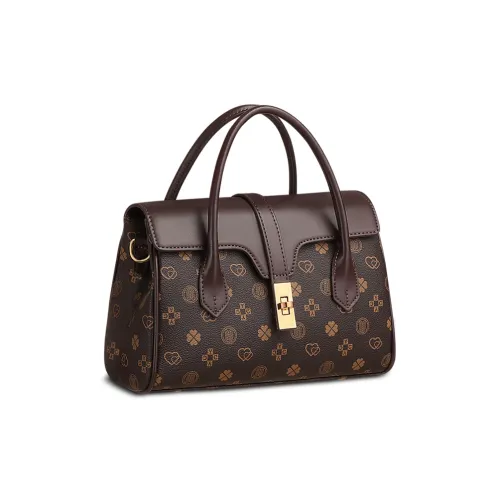 COMELY Сумка через плечо из синтетической кожи стандартная женская кофейного цвета