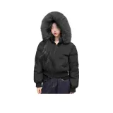 Черный хлопковый пуховик