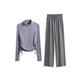 Морской Луна Камень Двухкомпонентный Комплект (Свинцово-Серые Штаны)