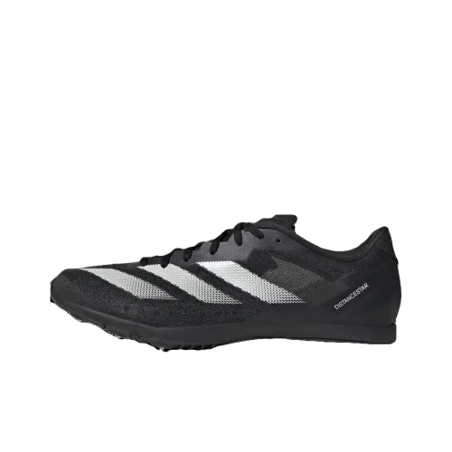 Adidas Distancestar Slip-resistant Abrasion-resistant Low-top Беговые кроссовки Мужские Черно-белые