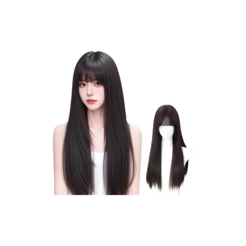 Time Shadow JINJIANG Прохладный Протагонист BLUNT Cut Черный Straight Перука для Женщин Высокая Температура Пряжа