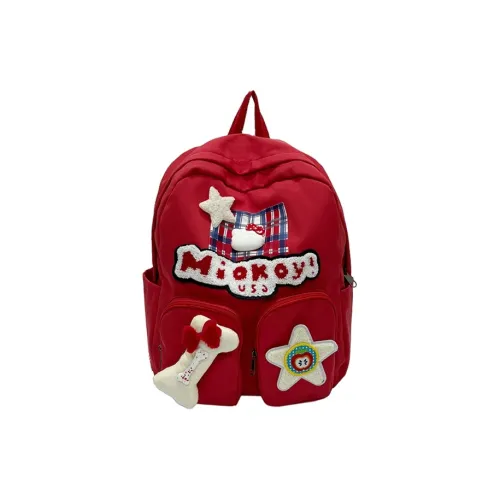 KINMAC Нейлон Рюкзак Стандартный Женский Красный