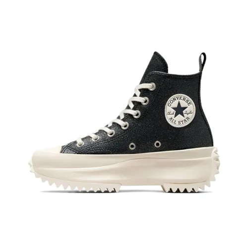 Converse Run Star Hike Устойчивые к истиранию Дышащие Амортизирующие Высокие Кеды Унисекс Черные