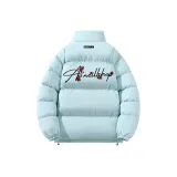 Светло-синий (утолщенный хлопковый пуховик)