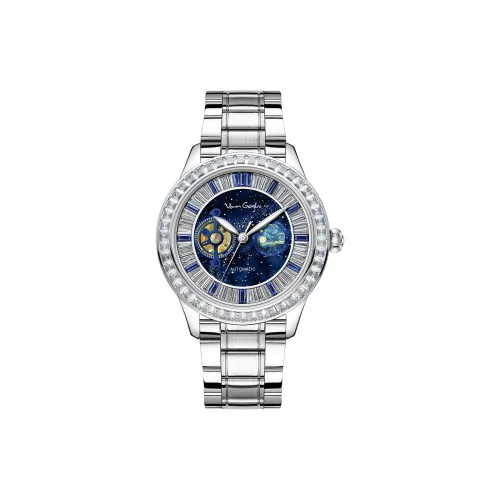 VAN GOGH Мужские наручные часы Механический механизм ремешок из нержавеющей стали синий циферблат