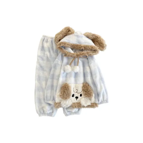 QIAOYUN Синий Женские Пижамные Комплекты