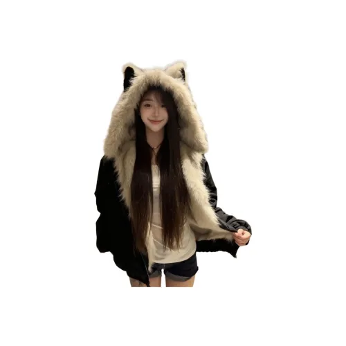 BRG Черный Женские пуховики