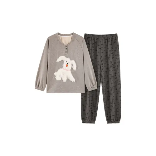 JUNEI Серый Женский Пижамный Комплект