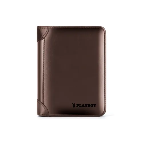 PLAYBOY Collaboration Коровья кожа Кошелек Мужской Кофе Черный