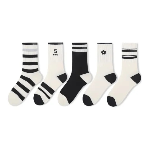 H YXIANG Колено Высокие Носки Женские упаковка из 5 пар