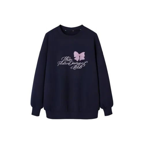 UENA Темно-синий Синий Свитшот с пятном для женщин