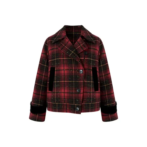 UENA Красный В наличии Женские Короткие пальто