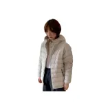 Серый хлопковый пуховик