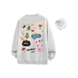 Бело-серый вереск (утолщенная флисовая подкладка)