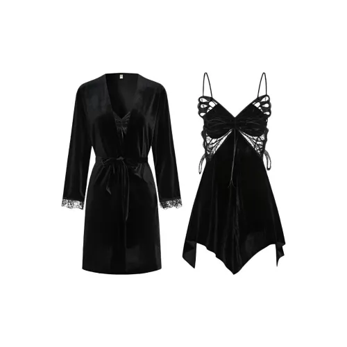 XIUDAI Черные Женские Ночные сорочки