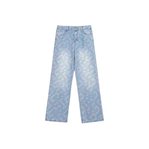 ONENINE34PM Светло-синие мужские джинсы