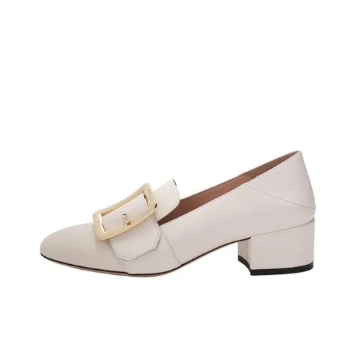 BALLY Квадратный каблук Высокие каблуки 4CM Женские Костяной белый