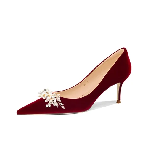 Holy Rose Узкий каблук Памятный Высокие каблуки Женские Бургунди