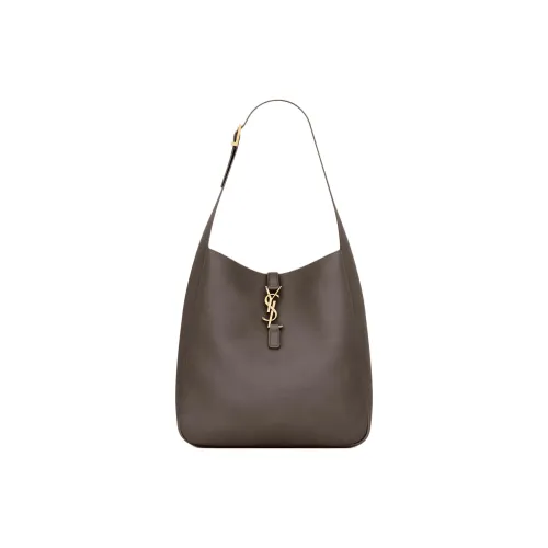 SAINT LAURENT LE5A7 Телячья кожа Сумка через плечо Большая Женская Городская Серый