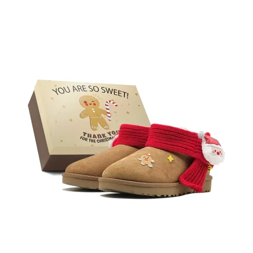 UGG CLASSIC ULTRA MINI Теплая зима Одежда Санта-Клаус Атмосфера Веселье Термический Короткий Снеговик Женские Каштановый