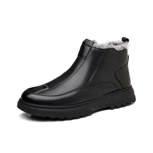 HD Термический Увеличивающий Высоту Устойчивый к Износу Водонепроницаемый Высокий Топ Утепленная Обувь Мужская