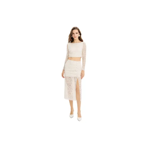 BEBE Белый Женские Повседневные Длинные Юбки