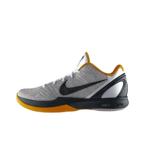 Nike Zoom Kobe 6 Steelers Амортизирующие Противоскользящие Низкие Баскетбольные Кроссовки для Игры Мужские Серые