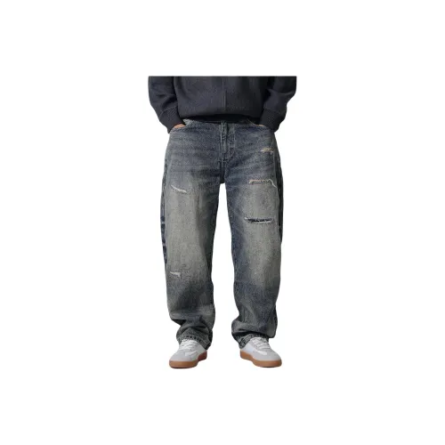 ZHANDASHUAI Blue Men's Jeans ZHANDASHUAI Синий Мужской Джинсы