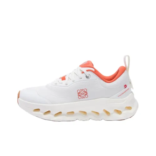 On x LOEWE Cloudtilt 2,0 Низкий топ Повседневная обувь Женская Белый Апельсин
