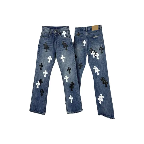 NEVER RULE Синий Унисекс Джинсы