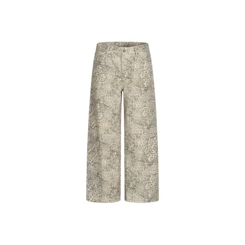 GBXM Леопардовый принт Унисекс Джинсы