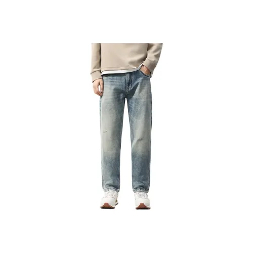 HUAXIAERNV Синий Мужской Джинсы