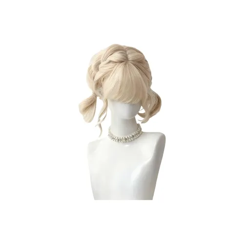 BEIQING Белый золотой Анти-возрастной Короткий Кудрявый Волосы Шерстяной Завиток Женская Перука