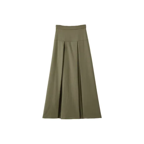WANBAI Армейский зеленый Женские Повседневные Длинные Юбки