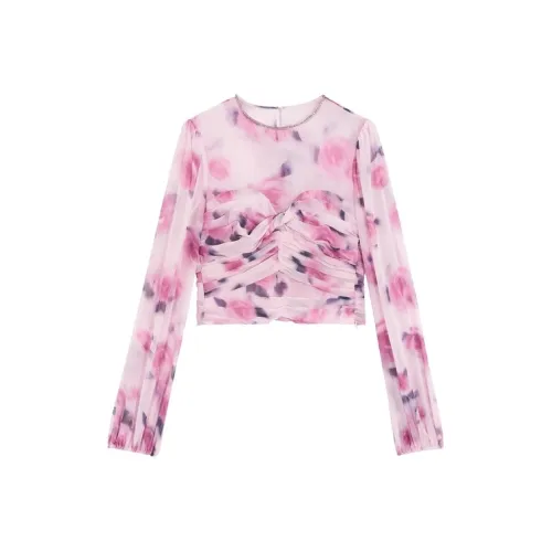 BEBE Розовые Женские Шифоновые Рубашки