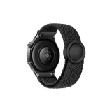 Черный, круглый, магнитная застежка, ткань, вязаный ремешок