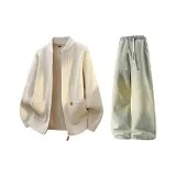 Экрю + Желтый Грязь Джинсы с Флисовой Подкладкой