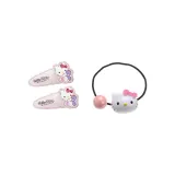 Заколка для волос Hello Kitty из кожи, 1 пара + резинка для волос [Цветовая схема]