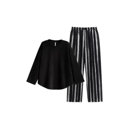 YUENEI 34102 Дым Чернила Черный Мужской Пижамный Комплект