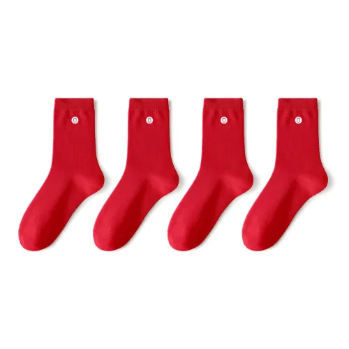 YOUNEI Счастливый красный X4 Женские MID Носки до икры