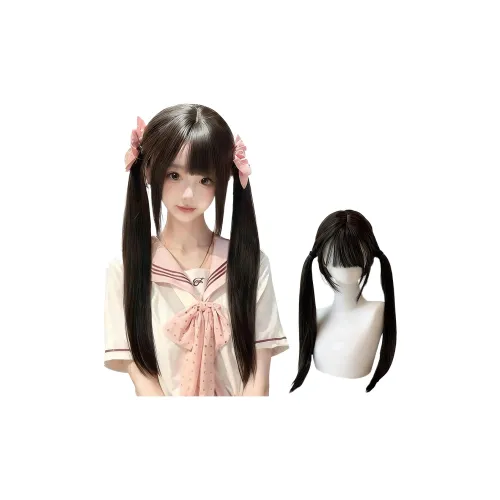 BEIQING [YOUNG Школьная девушка] Темный чайный Длинные прямые женские парик с пряженью высокой температуры
