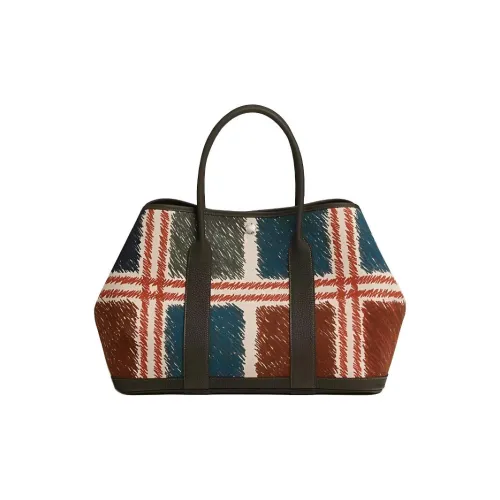 HERMES Garden Party H Plume Холст Сумка Женская Многоцветная